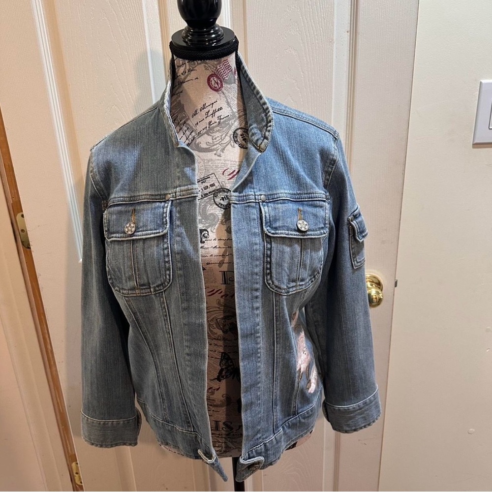Chico's Light Blue Jean Jacket